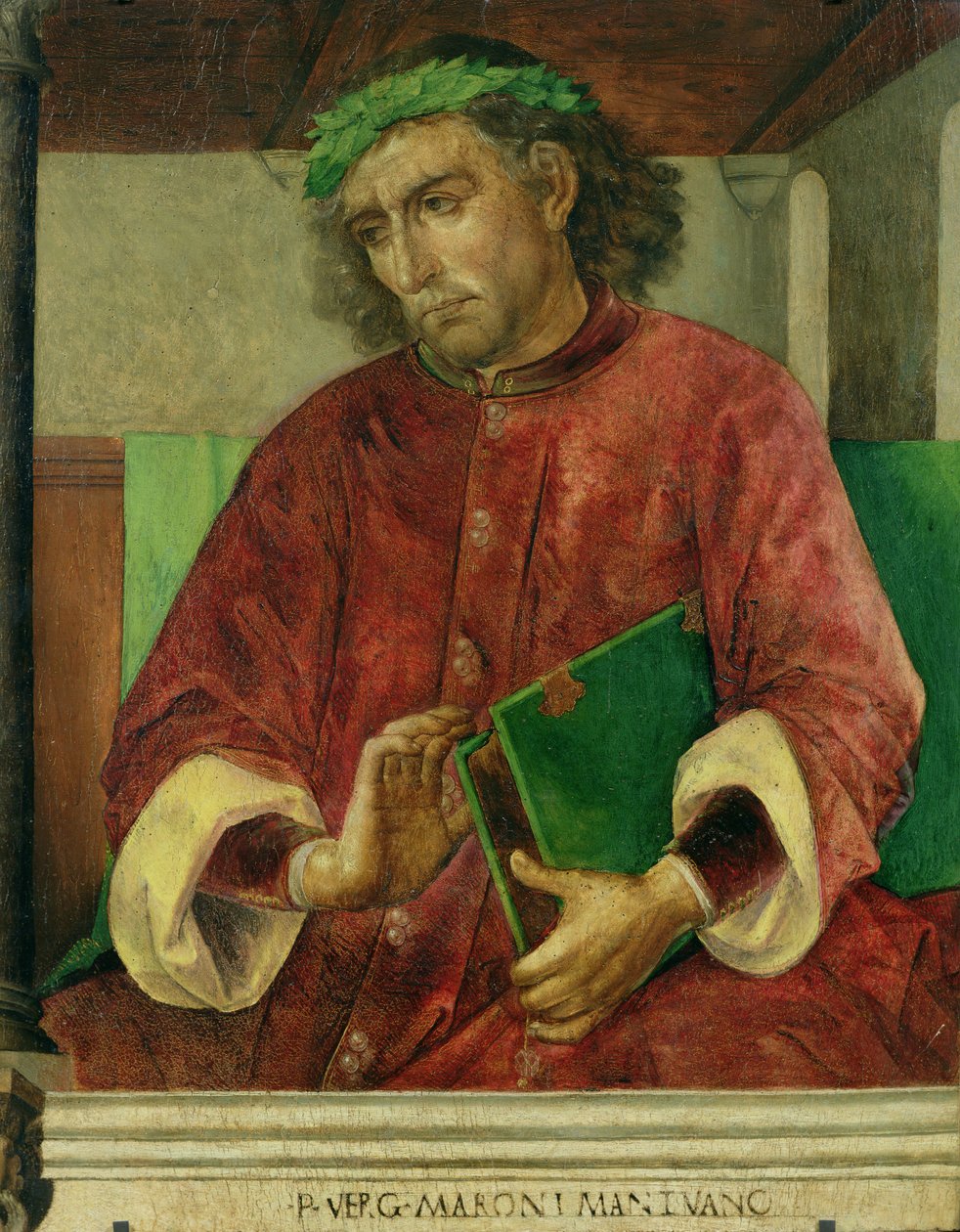 Portret van Vergilius (70-19 v.Chr.), c.1475 door Joos van Gent