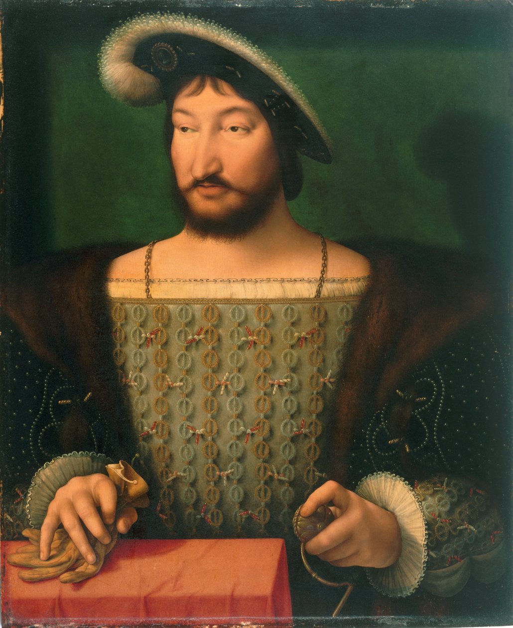 Portret van François I, koning van Frankrijk door Joos van Cleve