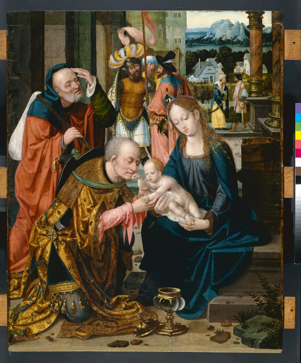 De aanbidding van de koningen door Joos van Cleve