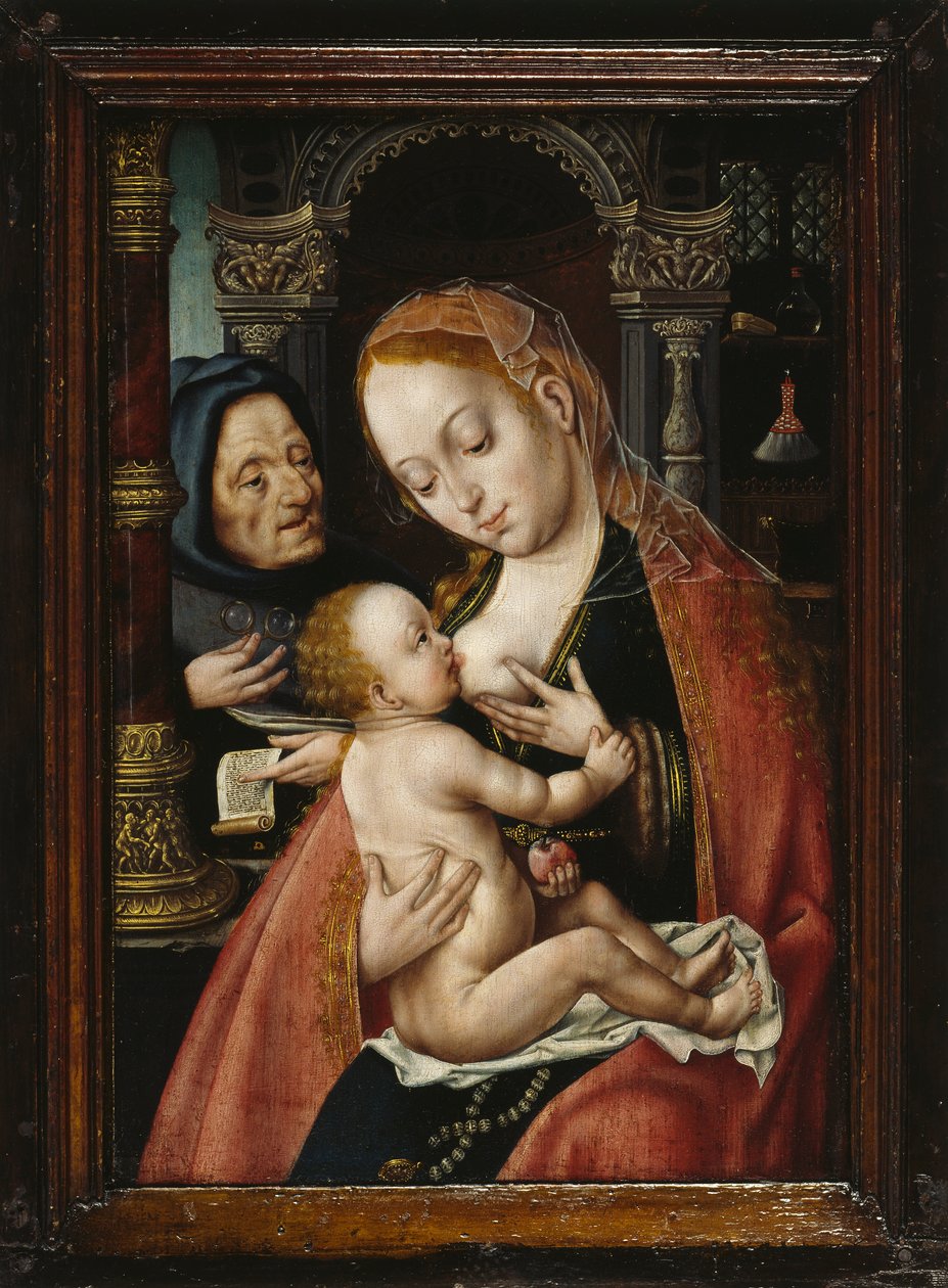 De Heilige Familie, ca 1523-1530 door Joos van Cleve Circle of .
