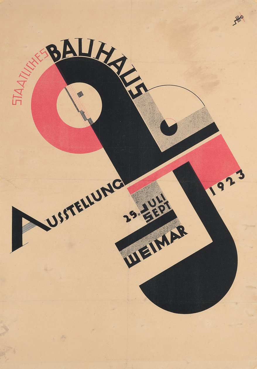 Poster voor de Staat Bauhaus Tentoonstelling van 1923 door Joost Schmidt