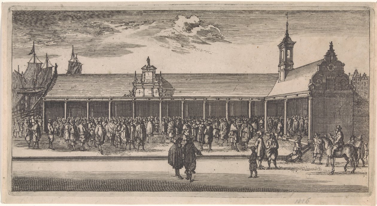 Gezicht op de Beurs te Rotterdam Postkaart door Joost van Geel