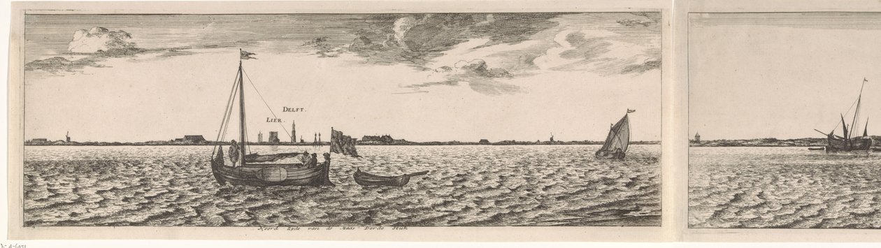 Gezicht op de noordzijde van de Maas door Joost van Geel