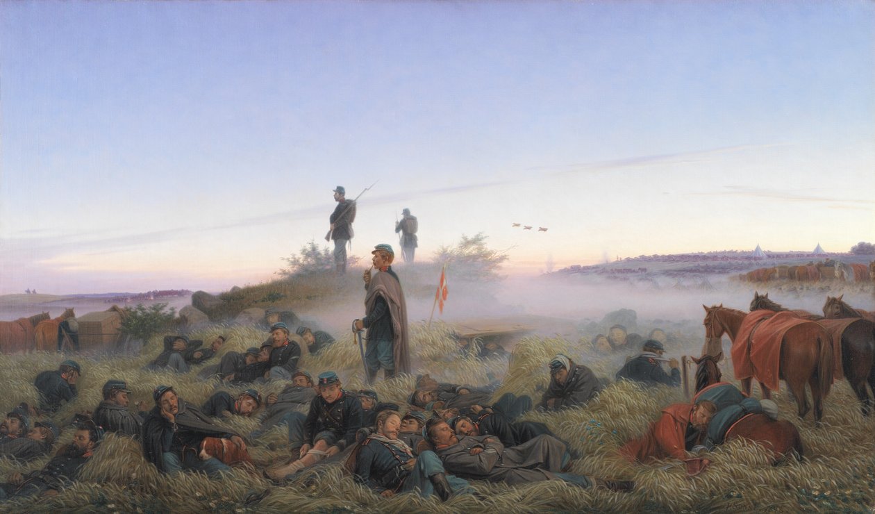 De ochtend na de Slag bij Isted 25 juli 1850 door Jorgen Valentin Sonne