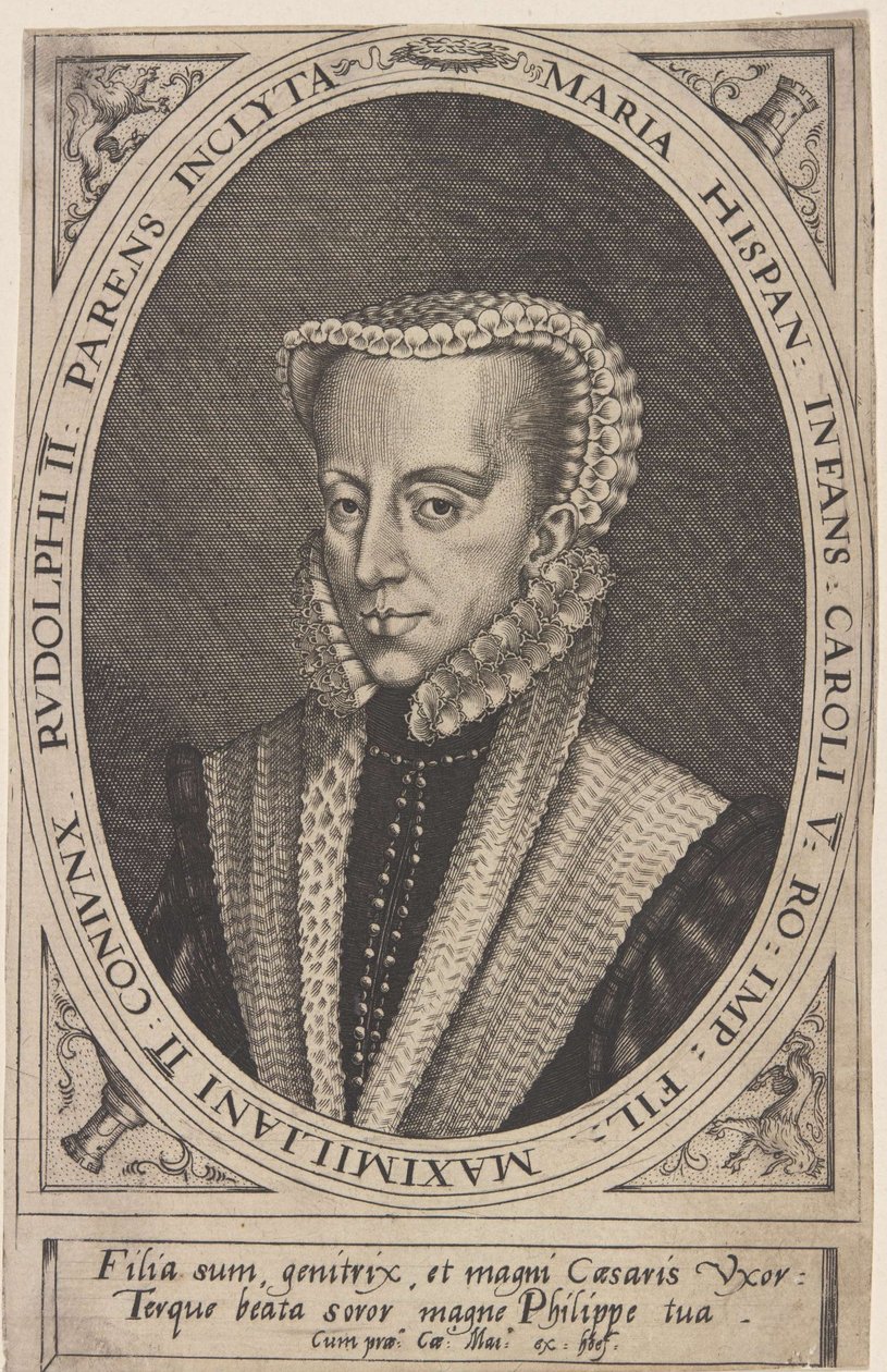 Georg Hoefnagel - Maria van Oostenrijk, Heilige Roomse Keizerin door Joris Hoefnagel
