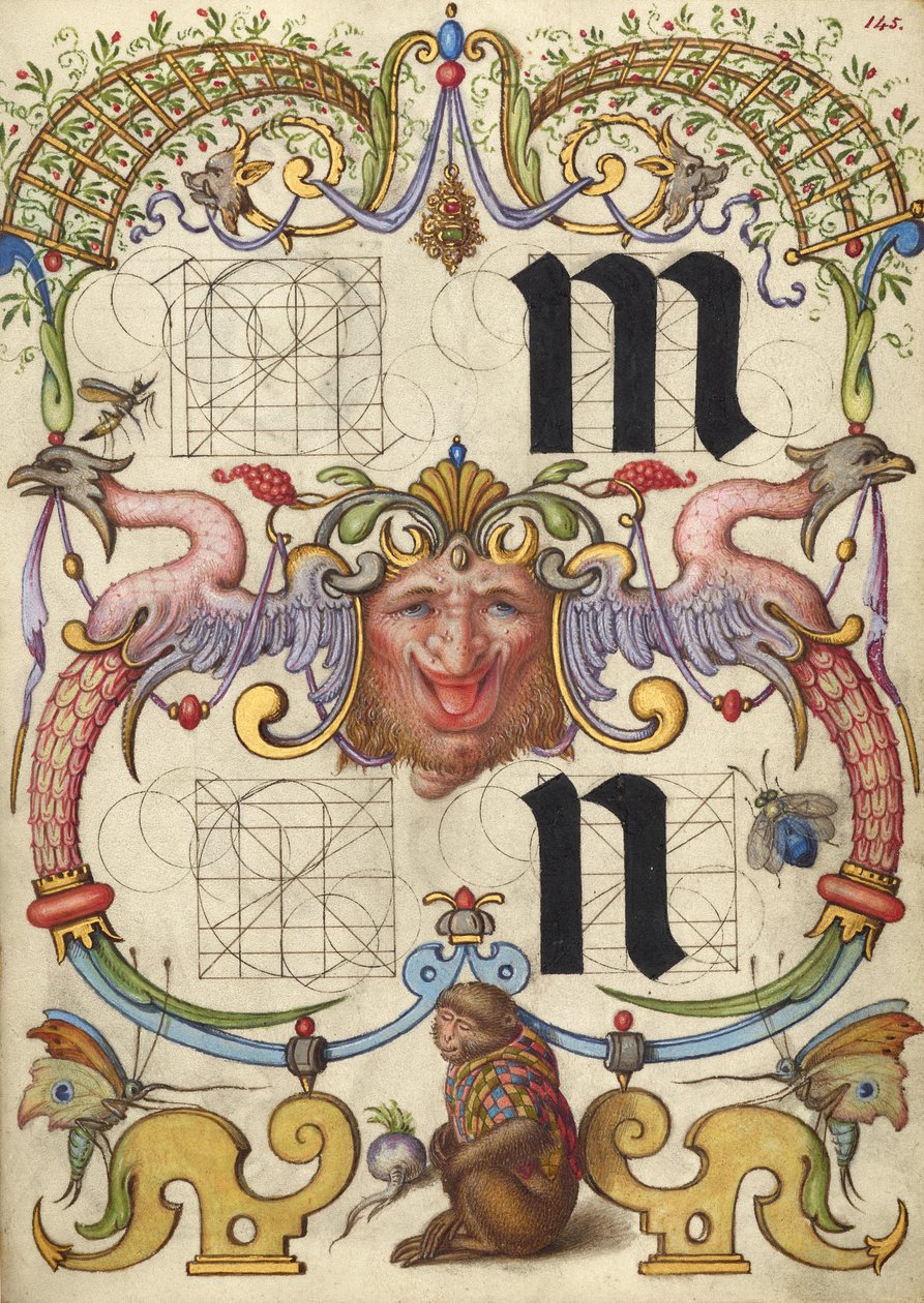 Anleitung zum Konstruieren der Buchstaben m und n door Joris Hoefnagel