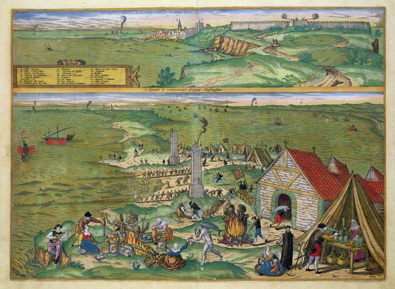 Kaart van Cadiz, uit 