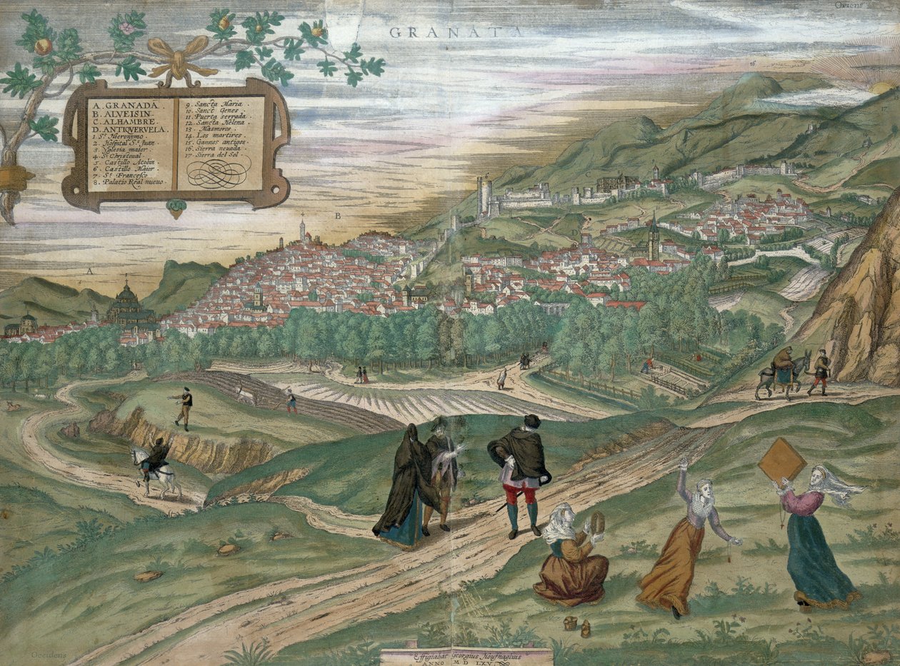 Kaart van Granada, uit 