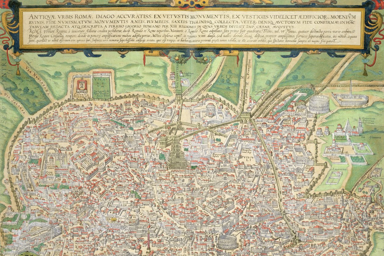 Kaart van Rome, uit 