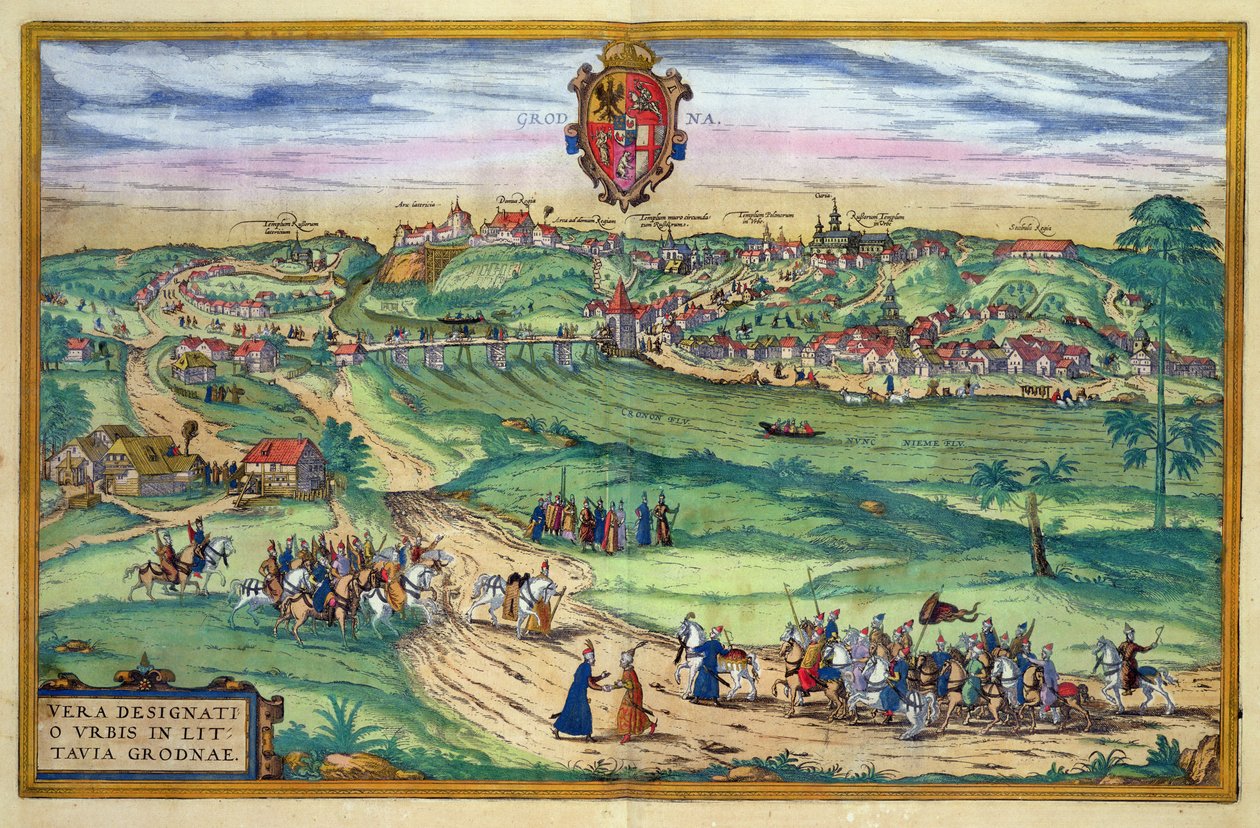Stadsplan van Grodno, uit 