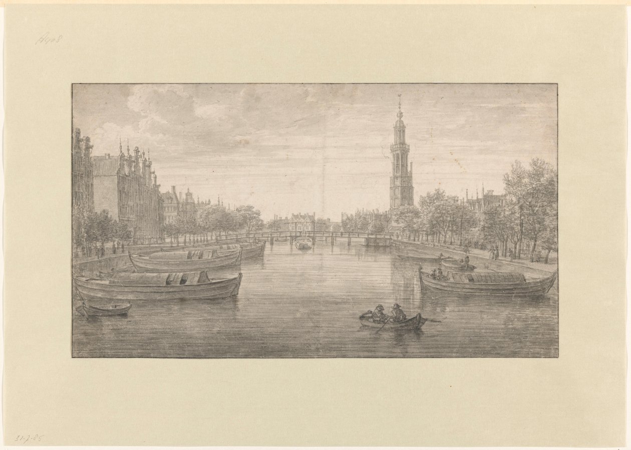 Gezicht op de Binnenkant naar de Oude Schans toe door Joris van der Haagen