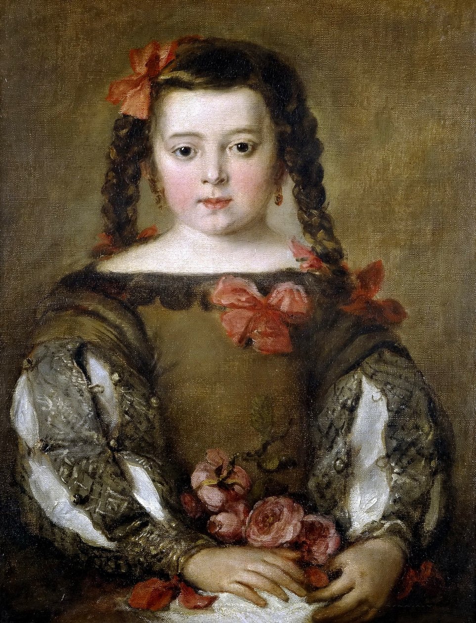 Portret van een jong meisje door José Antolínez