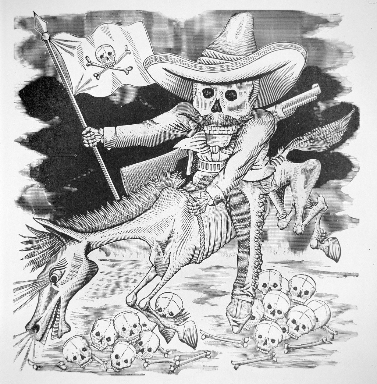 Calavera Zapatista, ca. 1910 door José Guadalupe Posada