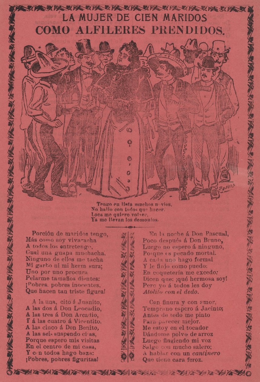 De Vrouw van Honderd Mannen - Als Spelden Vastgemaakt door José Guadalupe Posada