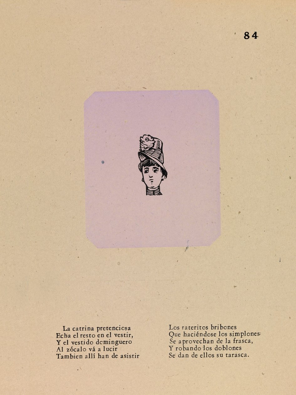 Pretentieuze Coquette door José Guadalupe Posada
