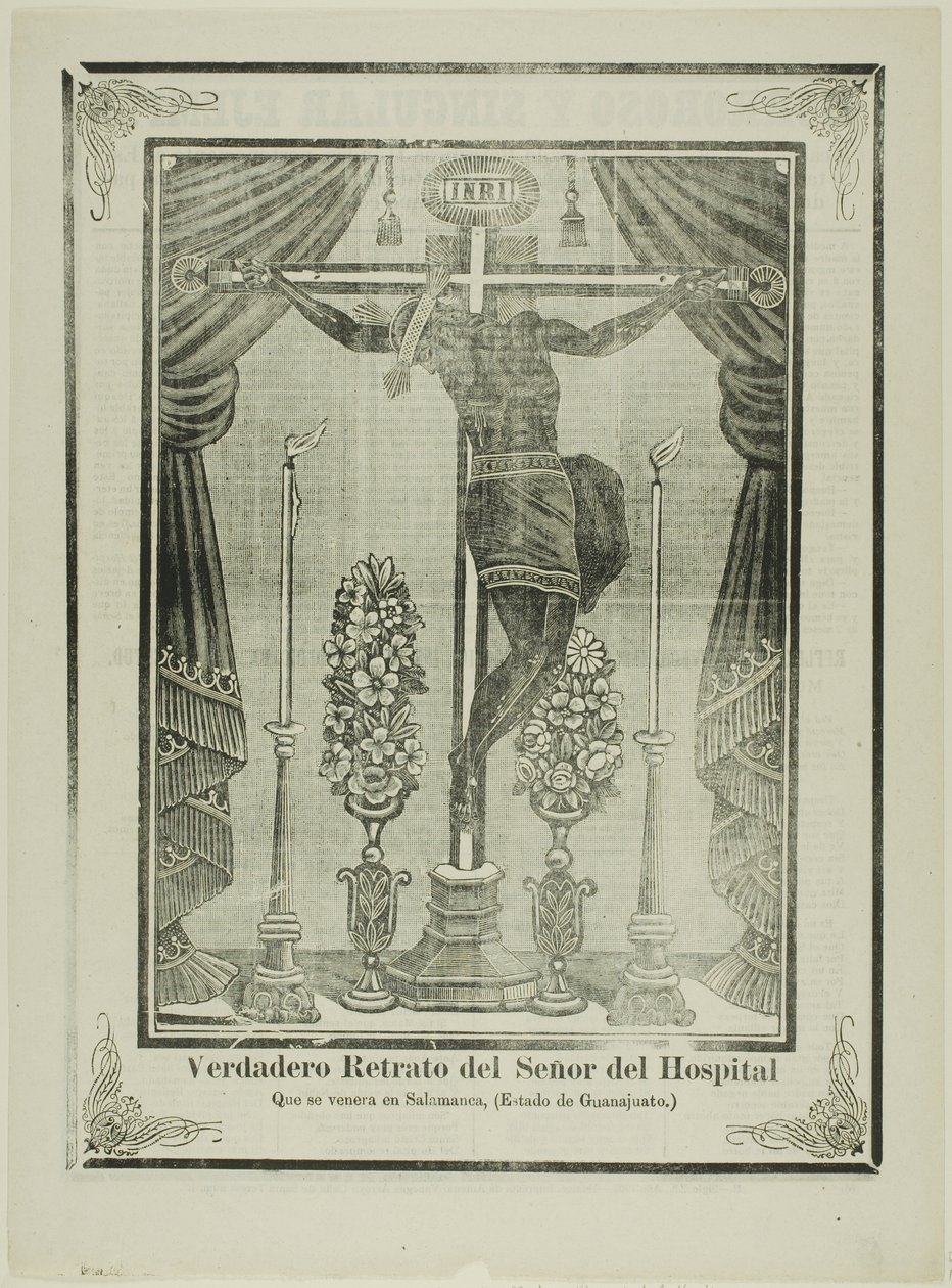 Waarheidsgetrouw portret van onze Heer van het ziekenhuis door José Guadalupe Posada
