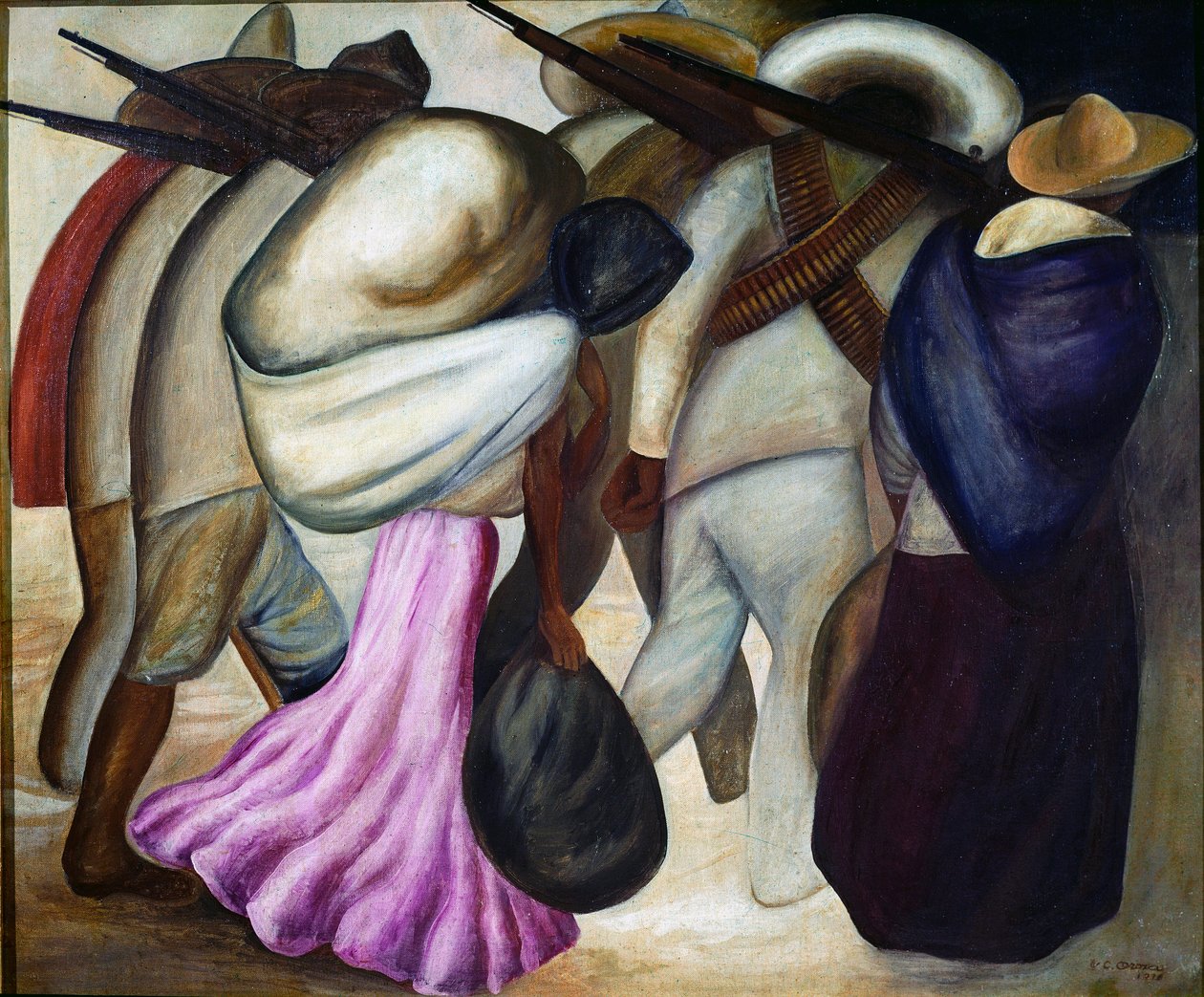 Las soldaderas door José Clemente Orozco