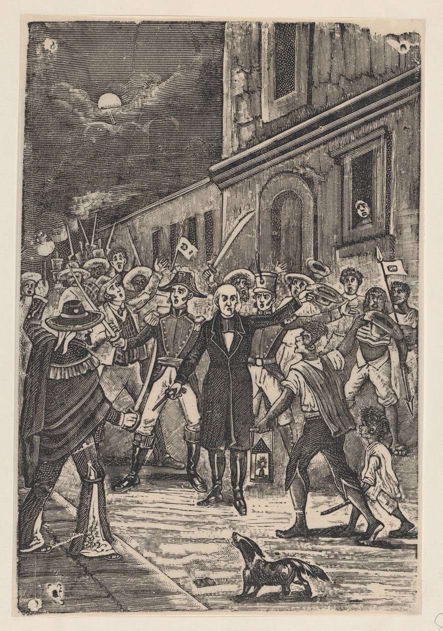 Een groep gewapende mannen roept om onafhankelijkheid door José Guadalupe Posada