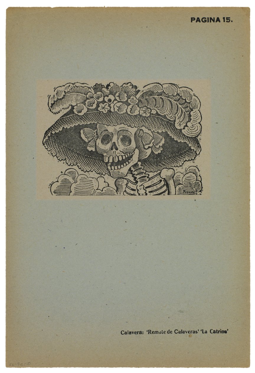Calavera de la Catrina, c.1910, gedrukt 1943 door José Guadalupe Posada