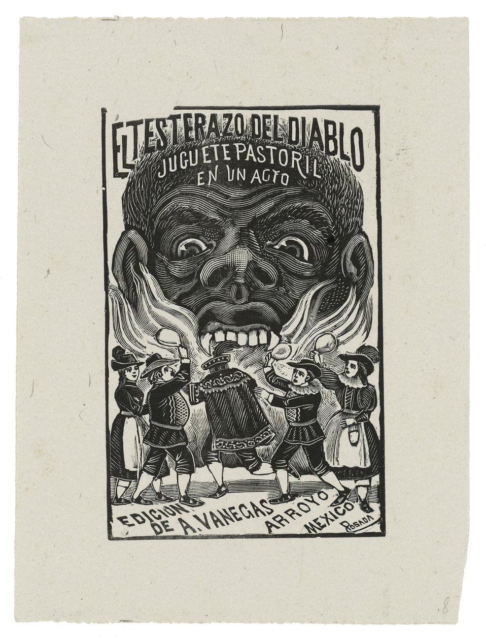 El Testarazo del Diablo, c.1900, gedrukt 1942 door José Guadalupe Posada