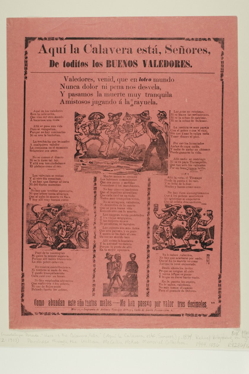 Hier sind die Calavera-Leute, alle guten Verteidiger door José Guadalupe Posada
