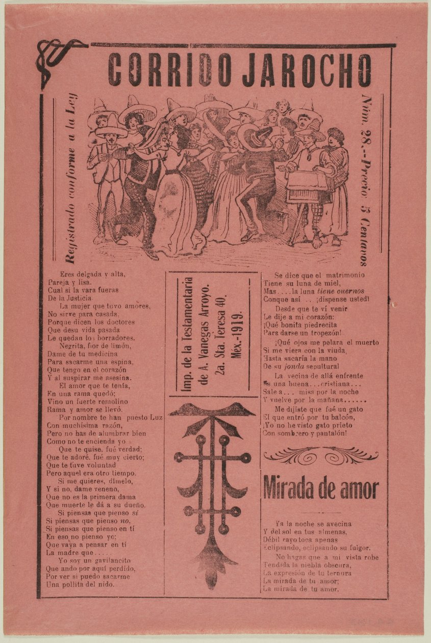 Jarocho-Korridor door José Guadalupe Posada