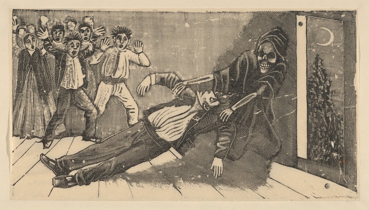 De verschijning van de geest van Don Juan Manuel aan Pachita la Alfajorera door José Guadalupe Posada