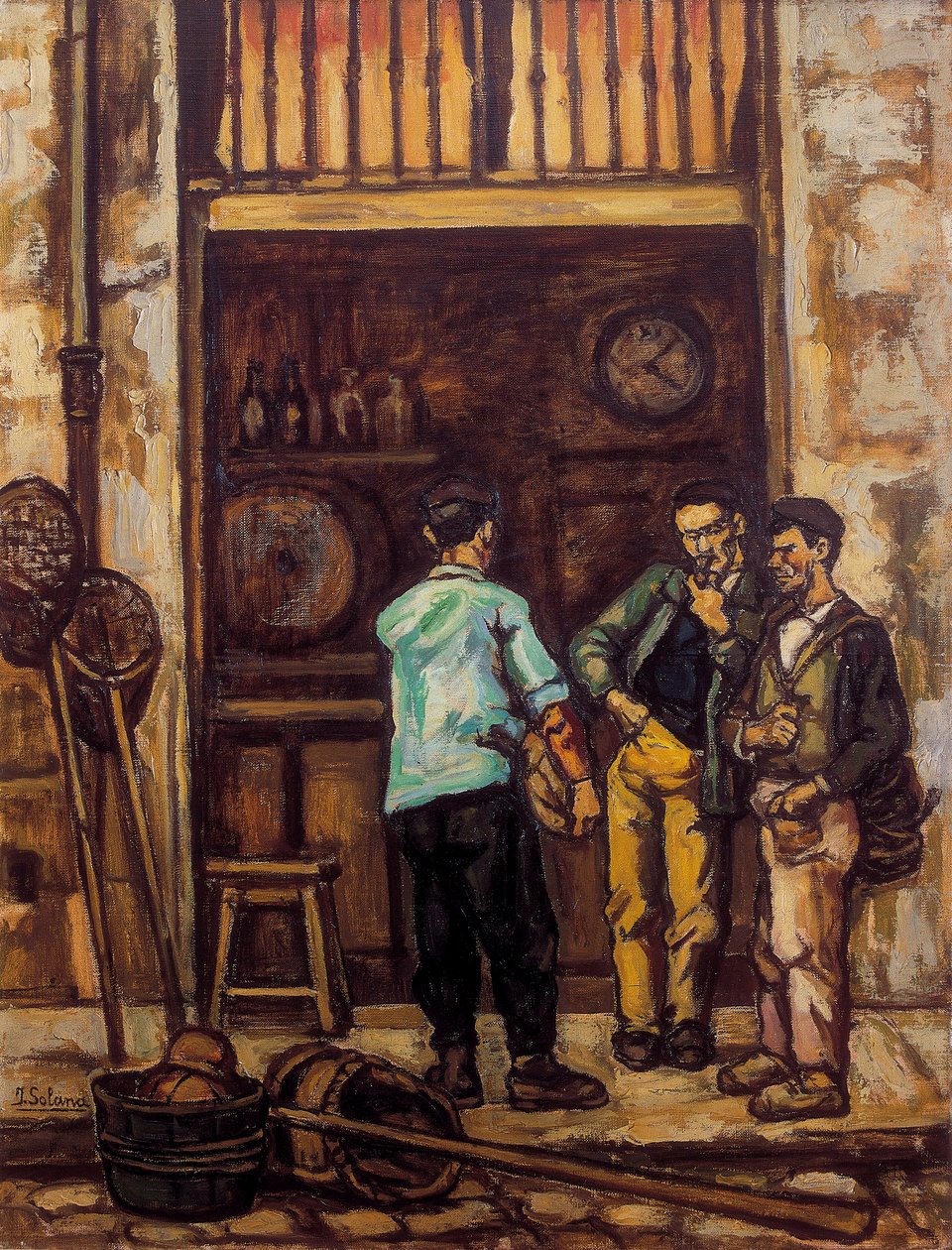 De taverne van Santander (Spanje) 1944-1945 door Jose Gutierrez Solana