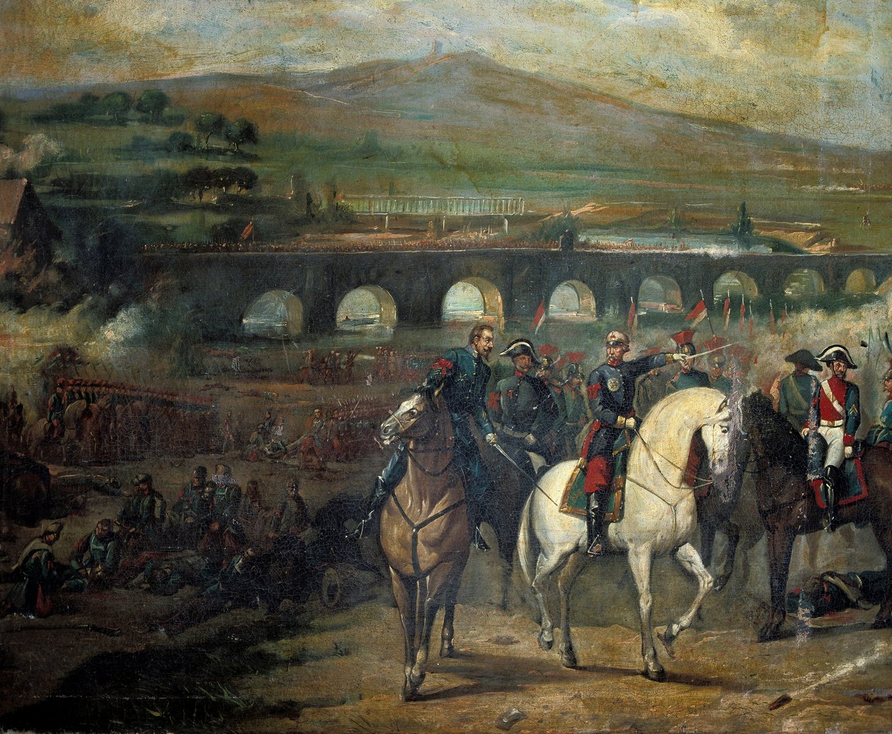 Slag bij Alcolea nabij Cordoba, 20 september 1868 door Jose Maria Rodriguez de Losada