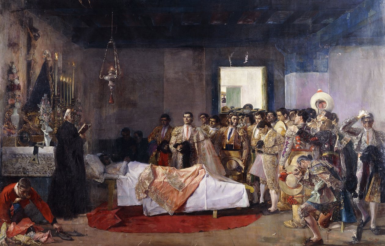 De dood van de stierenvechter; La Muerte del Torero door Jose Villegas Cordero