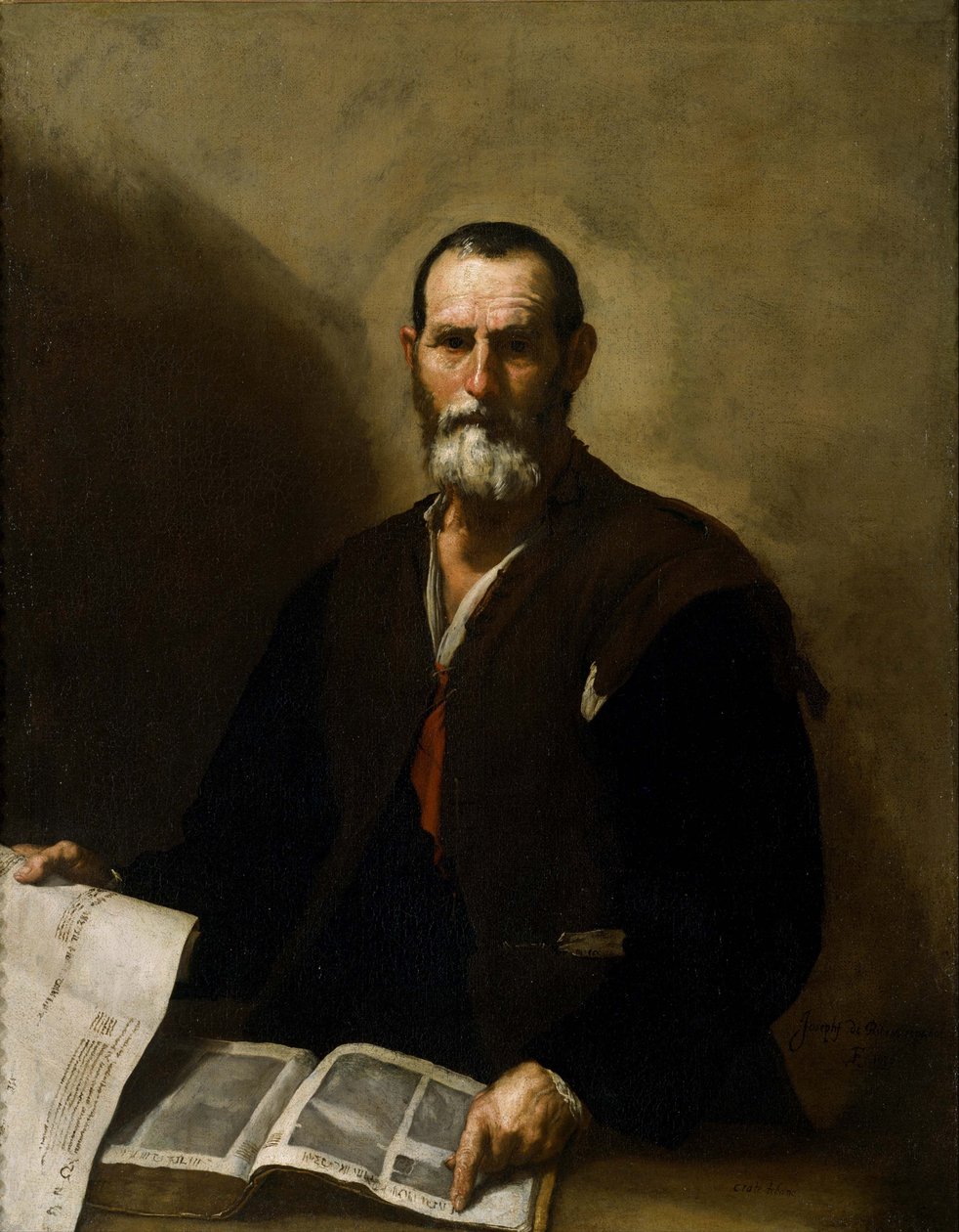 Filosoof Crates van Thebe, 1636 door Jusepe de Ribera