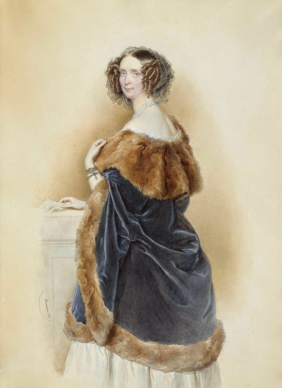 Aartshertogin Sophie van Oostenrijk, prinses van Beieren door Josef Nikolaus Kriehuber