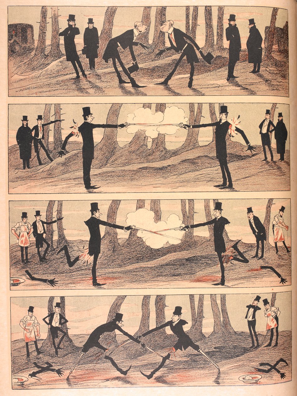 Een duel met strenge voorwaarden. door Josef Benedikt engl