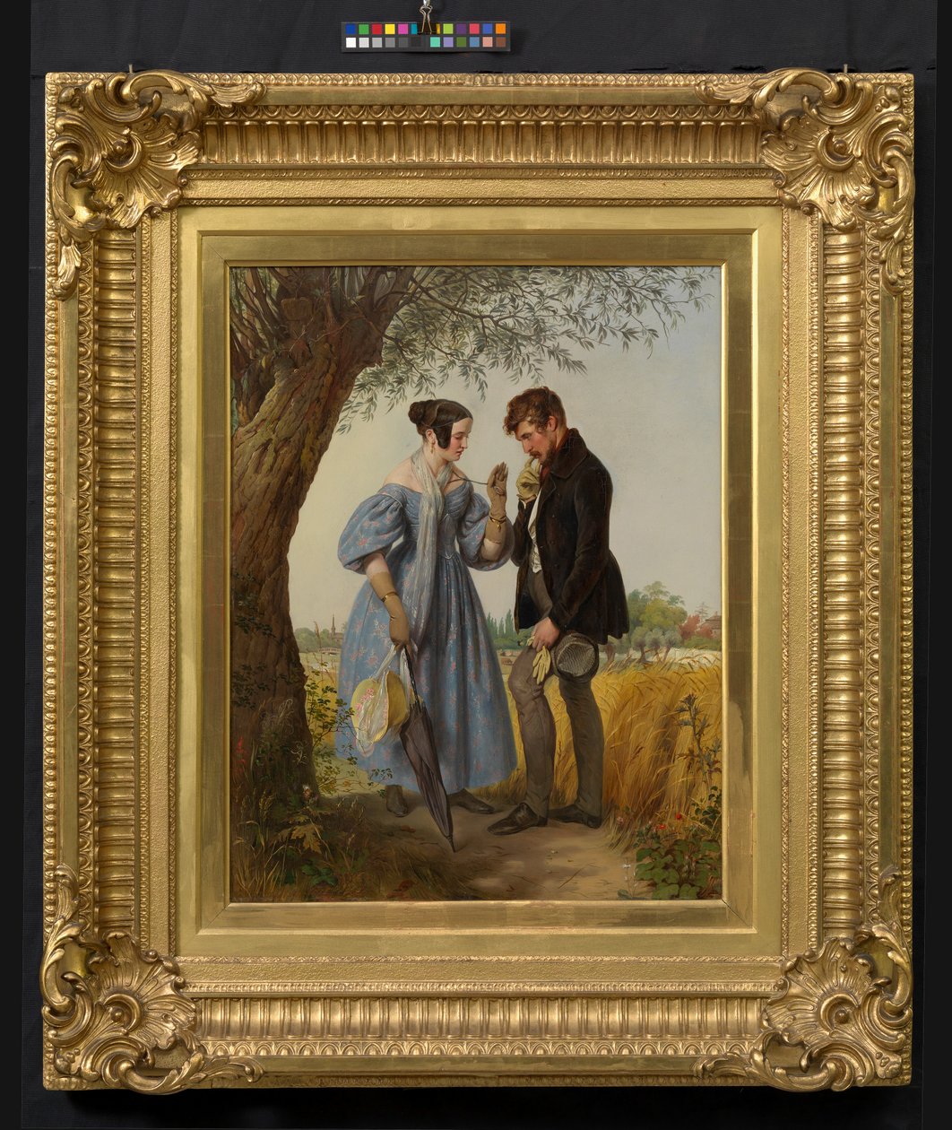 De ontmoeting („De afgewezen vrijer”, „Huwelijksaanzoek van een landjonker”) door Josef Danhauser
