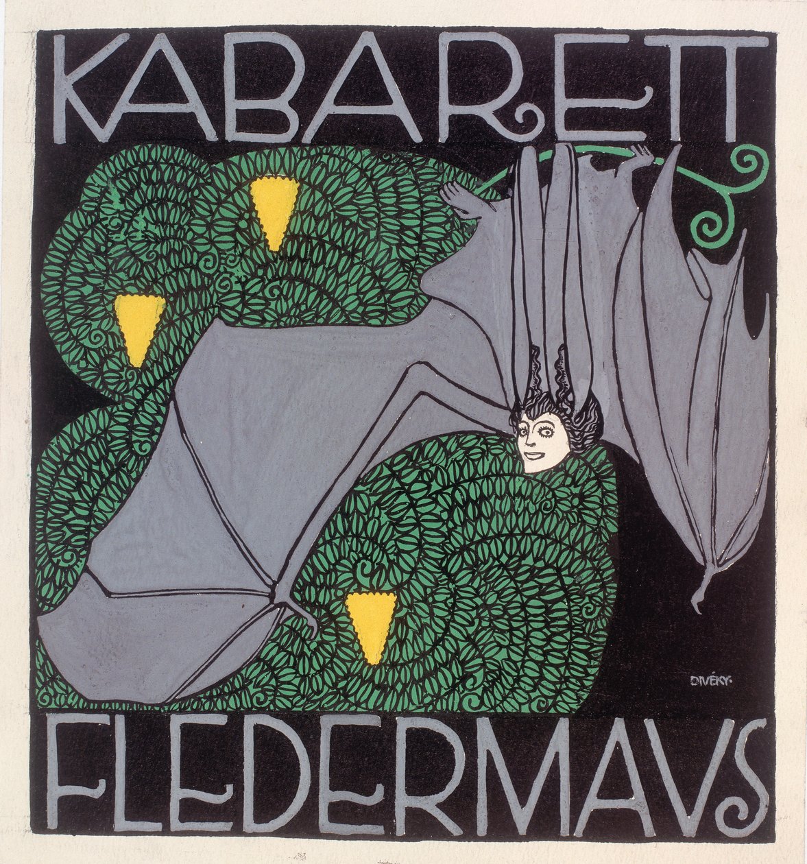 Cabaret Fledermaus door Josef Diveky