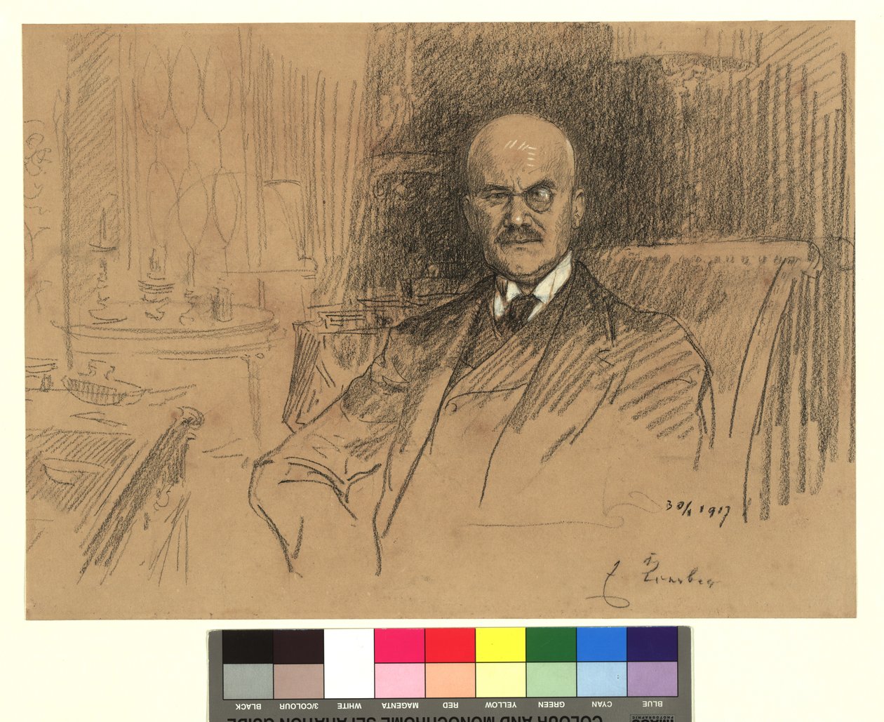 Portret van Ernest von Koerber, staatsman door Josef Engelhart