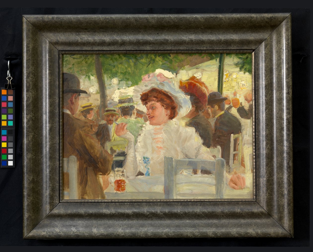 Praterscène (in een herberg) door Josef Engelhart