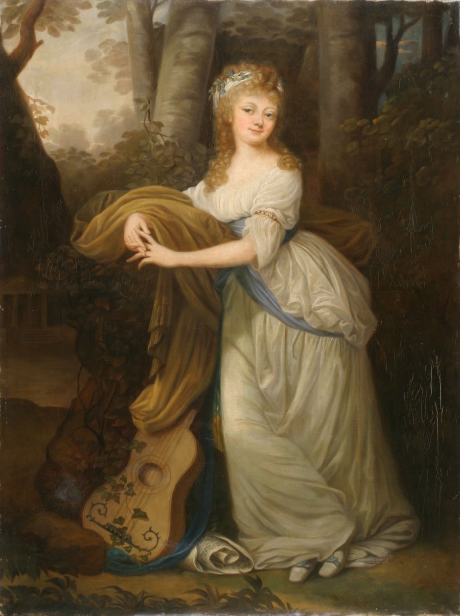 Portret van Krystyna Magdalena Radziwiłłówna (1776-1796), dochter van Michał Hieronim Radziwiłłł door Josef Grassi