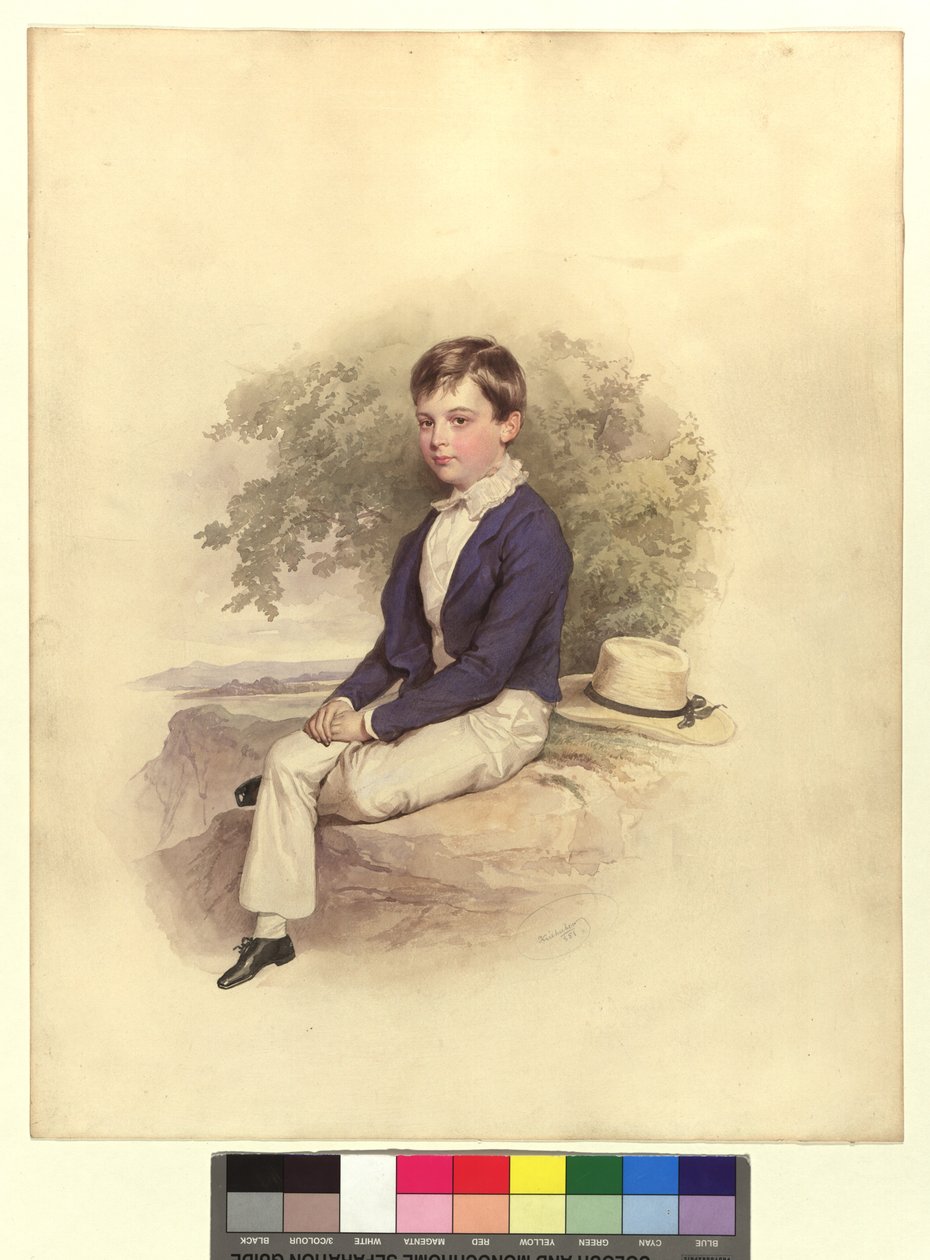 Portret van een jonge graaf Esterházy door Josef Kriehuber