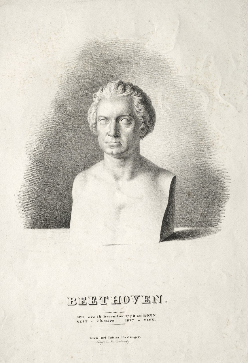 Buste van Ludwig van Beethoven door Josef Kriehuber