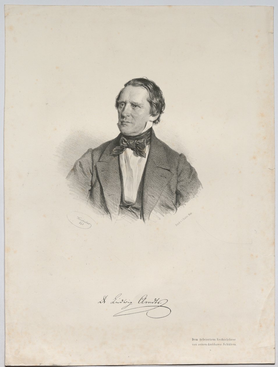 Dr. Ludwig Arndt door Josef Kriehuber