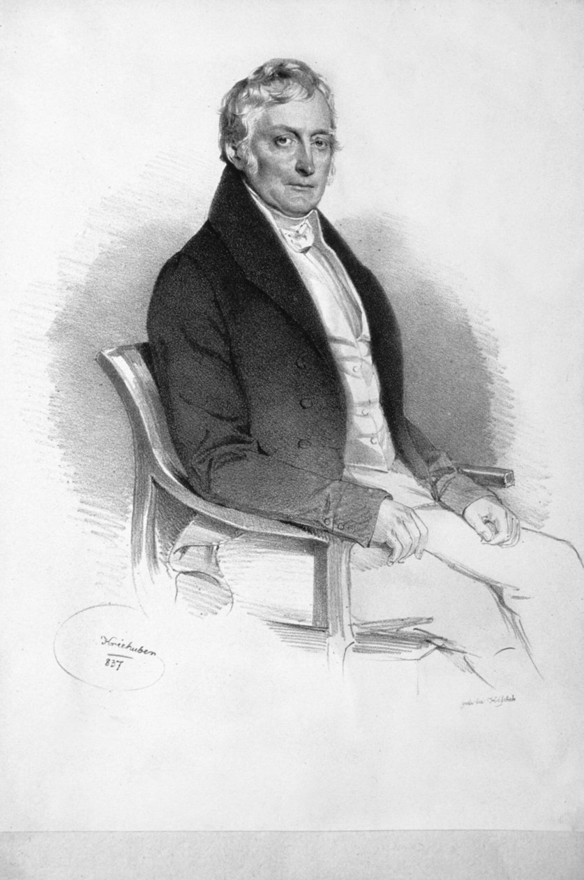 Franz Ferdinand Schiller Litho door Josef Kriehuber
