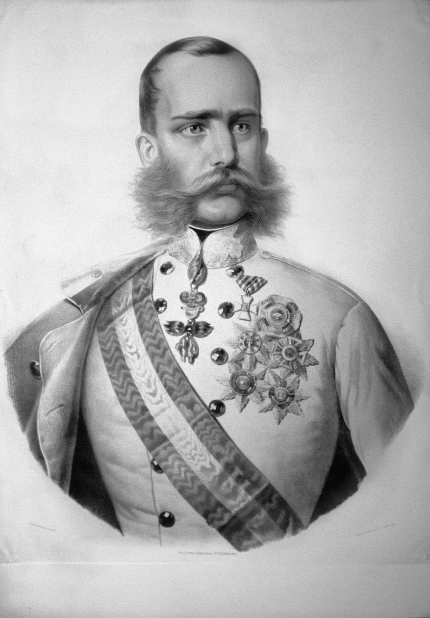 Franz Josef I. Kr. s.a. Litho door Josef Kriehuber