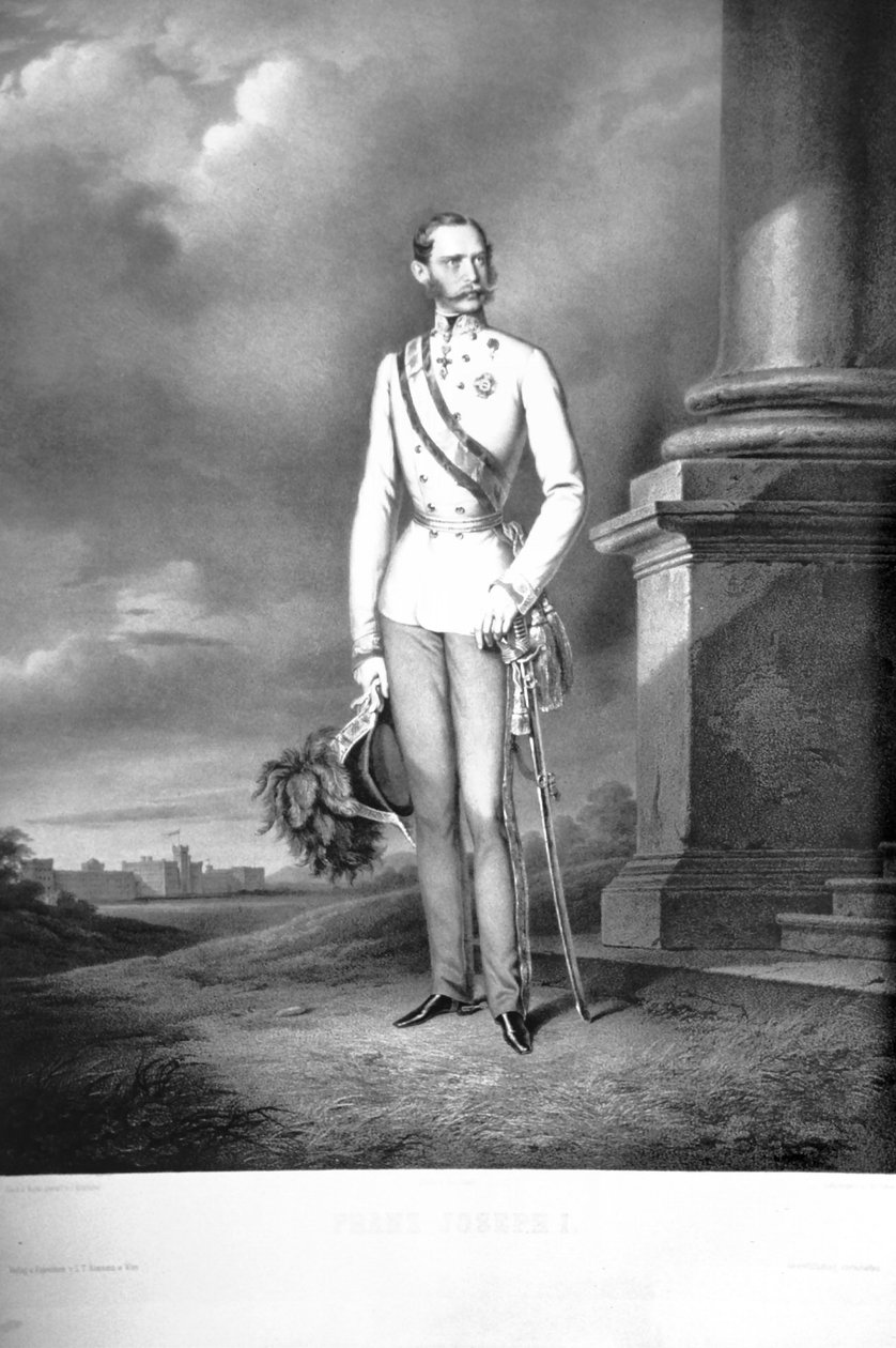 Franz Josef I. Kriehuber ca. 1860 Litho door Josef Kriehuber