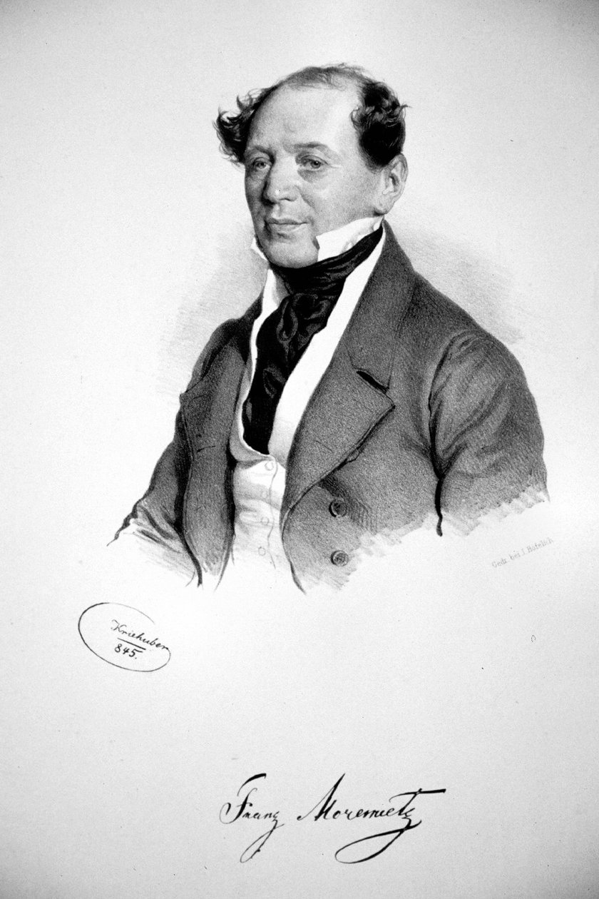Franz Morawetz Litho door Josef Kriehuber