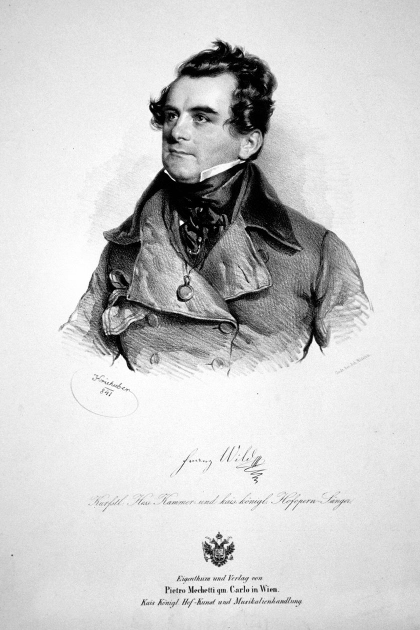 Franz Wild 1841 Litho door Josef Kriehuber