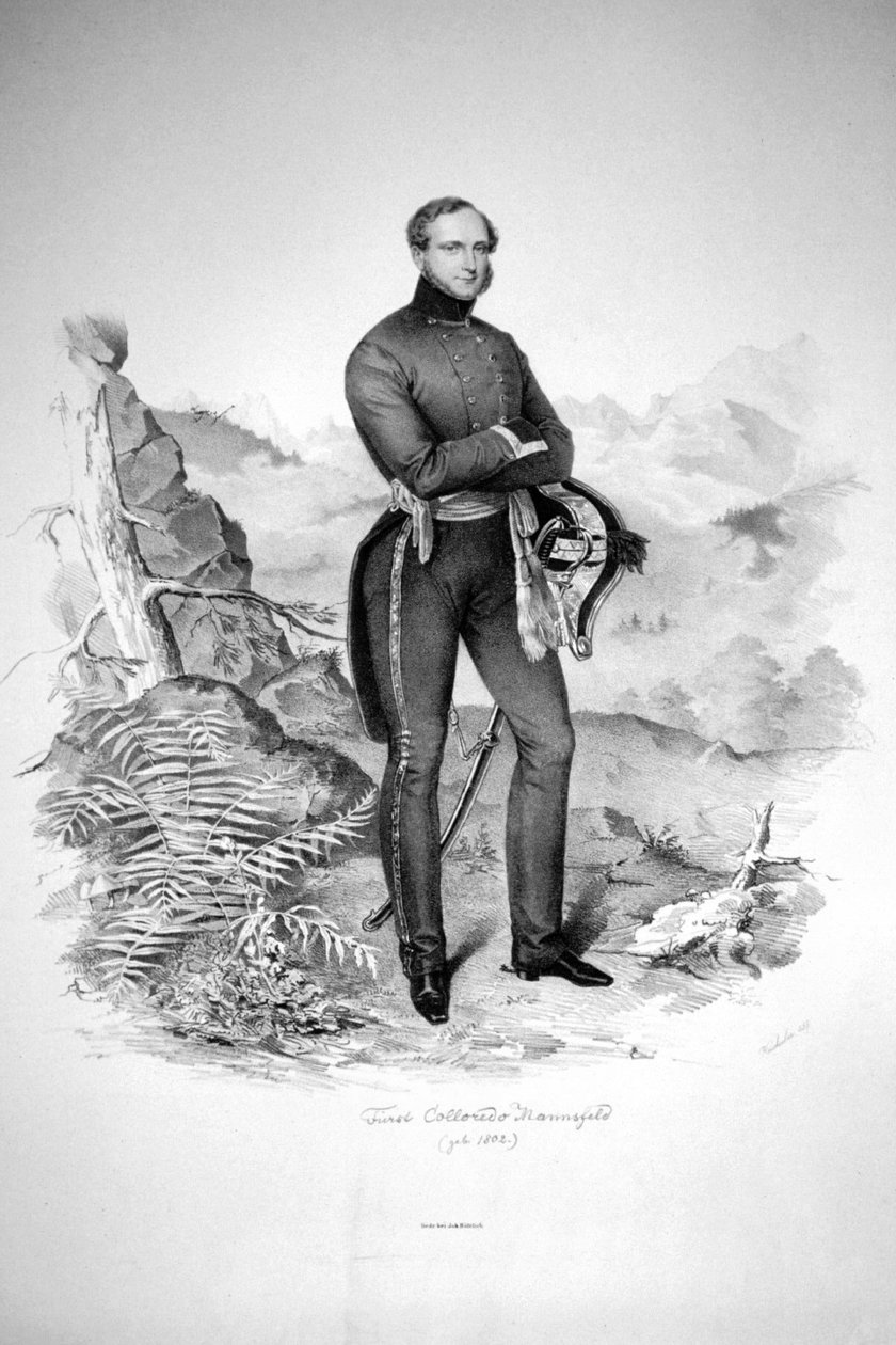 Franz de Paula Colloredo-Mansfeld Litho 2 door Josef Kriehuber
