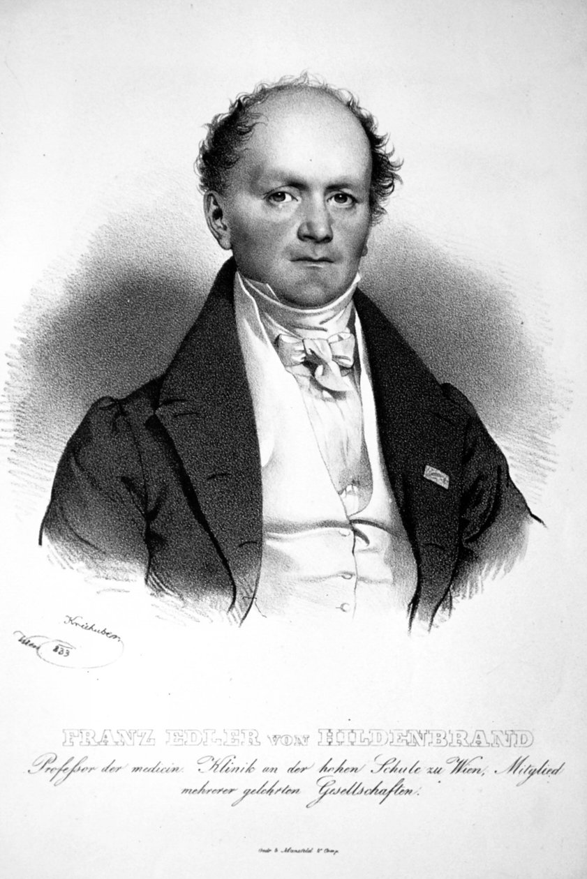 Franz von Hildenbrand Litho door Josef Kriehuber