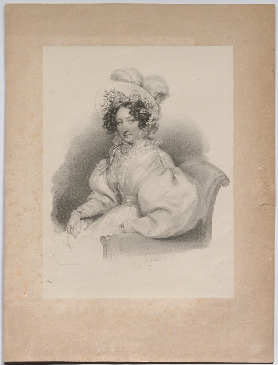 Gabrielle Auersperg, geboren Lobkowitz door Josef Kriehuber