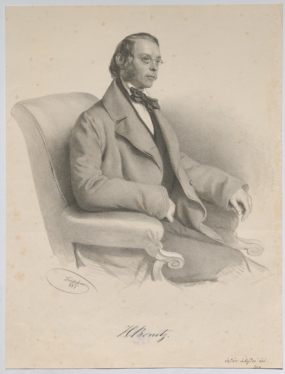 H. Bonitz door Josef Kriehuber